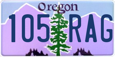 OR license plate 105RAG