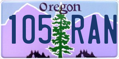 OR license plate 105RAN