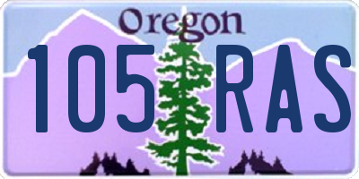 OR license plate 105RAS