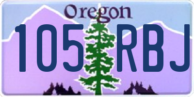 OR license plate 105RBJ