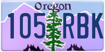 OR license plate 105RBK