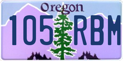 OR license plate 105RBM