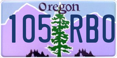 OR license plate 105RBO