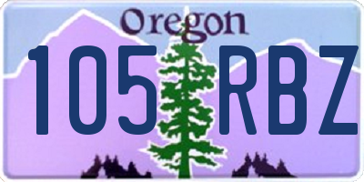OR license plate 105RBZ