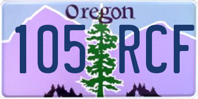 OR license plate 105RCF