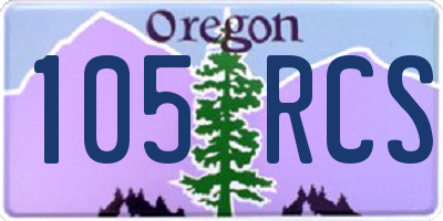 OR license plate 105RCS