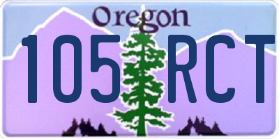 OR license plate 105RCT