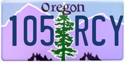 OR license plate 105RCY