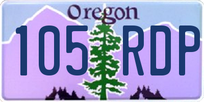 OR license plate 105RDP