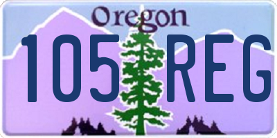 OR license plate 105REG