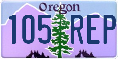 OR license plate 105REP