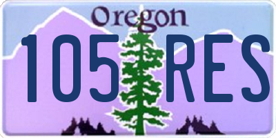 OR license plate 105RES