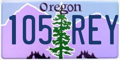 OR license plate 105REY
