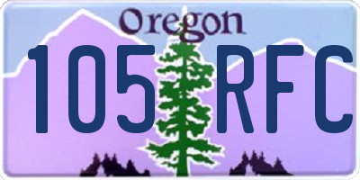 OR license plate 105RFC