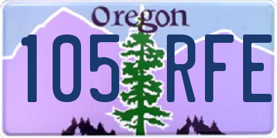 OR license plate 105RFE