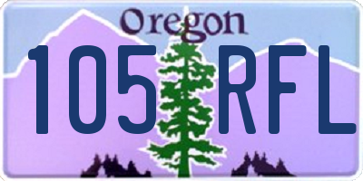 OR license plate 105RFL