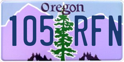 OR license plate 105RFN
