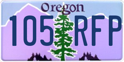 OR license plate 105RFP