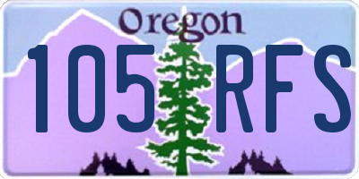 OR license plate 105RFS