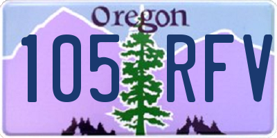 OR license plate 105RFV