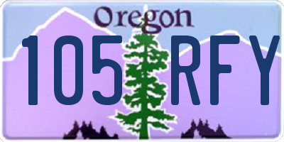 OR license plate 105RFY