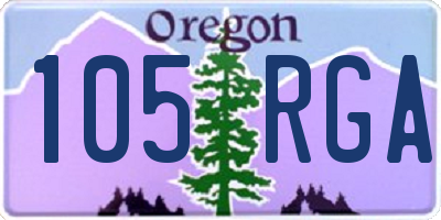 OR license plate 105RGA