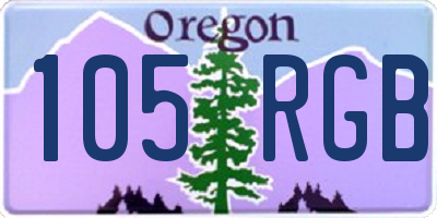 OR license plate 105RGB