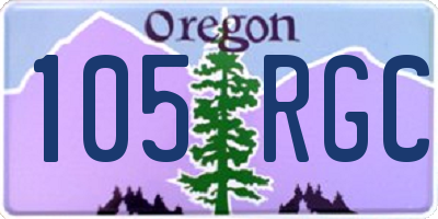 OR license plate 105RGC