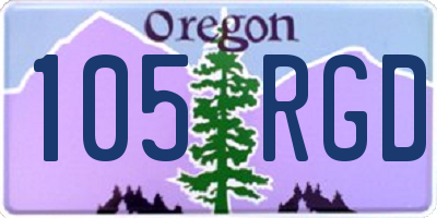 OR license plate 105RGD