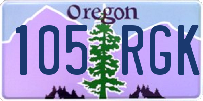 OR license plate 105RGK