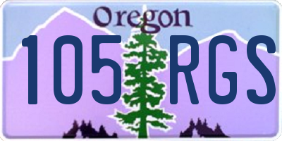 OR license plate 105RGS