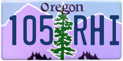 OR license plate 105RHI