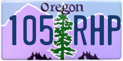 OR license plate 105RHP