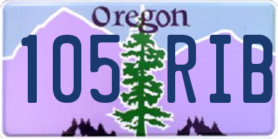 OR license plate 105RIB