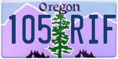 OR license plate 105RIF