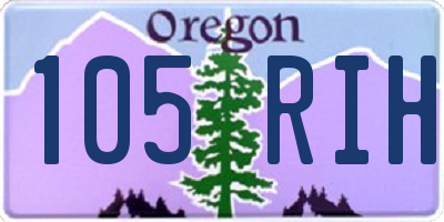 OR license plate 105RIH