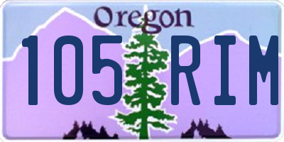 OR license plate 105RIM