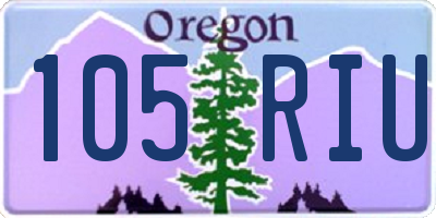 OR license plate 105RIU