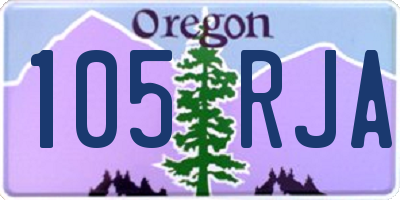 OR license plate 105RJA