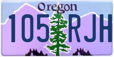OR license plate 105RJH