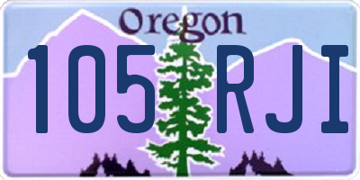 OR license plate 105RJI