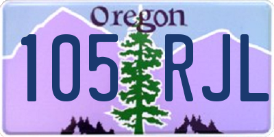 OR license plate 105RJL