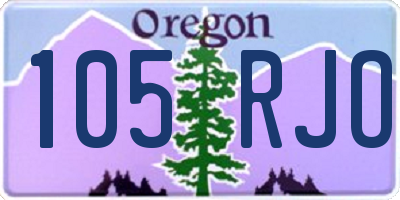OR license plate 105RJO