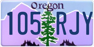 OR license plate 105RJY