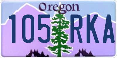 OR license plate 105RKA