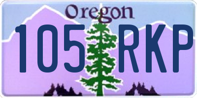 OR license plate 105RKP