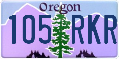 OR license plate 105RKR