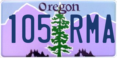 OR license plate 105RMA