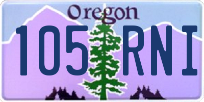 OR license plate 105RNI