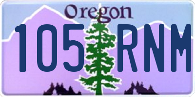 OR license plate 105RNM